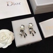 Christian Dior Tribales Diamonds Tassel Pendants Antique Silver Drop Earrings White Pearl Jewelry
