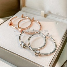 Kolczyki Bvlgari B.Zero1 z białego/różowego złota z diamentami AAA