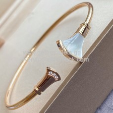 Bransoletka Bvlgari Divas Dream z masy perłowej z diamentami w kolorze różowego złota 1:1