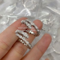 Kolczyki Bvlgari Serpenti Viper z białego złota z diamentami