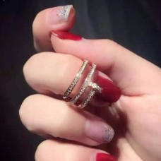 Cartier Juste Un Clou Podwójny pierścionek z różowym złotem i pełnym diamentem