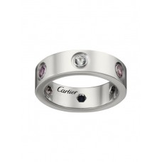 Cartier Love Ringv Białe złoto Szafiry Granaty Ametyst