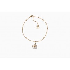 Dior Perles de D??sir White Pearl Paved Bee Pendant Ladies Gold-Plated CD Bracelet Malaysia
