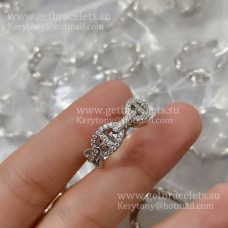 Pierścionek Hermes Collier de Chien z diamentami w kolorze różowego złota/srebra dla kobiet, sprzedaż w Wielkiej Brytanii