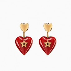 Cena kolczyków z mosiądzu Dior Dioramour Red Heart Pendant Ladies