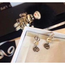 Cennik kolczyków Dior CD Shaped Motif White Crystal Silver Sterling