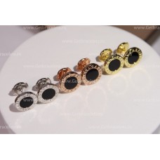 BVLGARI BVLGARI Pojedynczy kolczyk z elementem onyksu