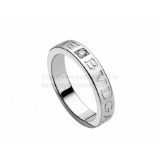 BVLGARI BVLGARI Pierścionek z białego złota i diamentów