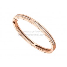 Bransoletka Bvlgari B.zero1 Bangle w kolorze różowego złota z diamentami