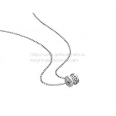 Naszyjnik Bvlgari B.zero1 z białego złota z diamentami