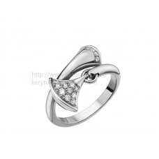 Pierścionek Bvlgari DIVAS Dream z białego złota z diamentami Pave