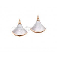 Kolczyki Bvlgari DIVAS Dream Rose Gold z masą perłową i diamentami Pave