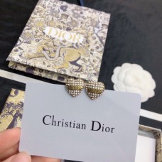 Kolczyki Christian Dior w kształcie serca z mosiądzu z diamentami i brylantami. Biżuteria damska
