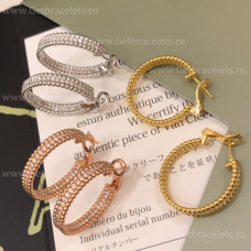 Kolczyki Van Cleef Arpels Perlee 1 Row Diamonds