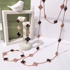  Van Cleef Arpels Alhambra z diamentowym zestawem onyksowym