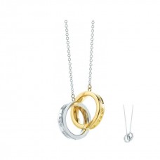 Naszyjnik Tiffany 1837 z wisiorem Interlocking Circles ze srebra próby 925, recenzja, kobiety, USA