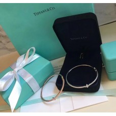 Bransoletka Tiffany Fleur de Lis Liliaceous Decoration Female Diamonds Silver/Różowe złoto