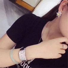 Kolczyki Tiffany w kształcie kwiatów, żółte, białe kryształy, biżuteria damska