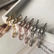 Kolczyki Tiffany Hardwear z ogniwami łączącymi, srebro próby 925, biżuteria USA