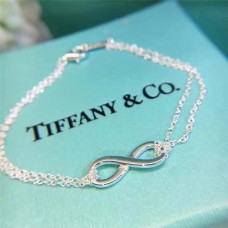 Bransoletka Tiffany Infinity Double Chains z wisiorkiem z symbolem nieskończoności, srebro 925, recenzja, kobiety, USA