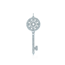 Wisiorek z płatkami Tiffany Keys ze srebra próby 925 z diamentami i biżuterią imprezową dla kobiet