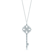 Naszyjnik z wisiorkiem Tiffany Keys Tiffany Victoria Key z diamentami w kształcie gruszki, wyprzedaż DC