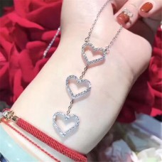 Naszyjnik Tiffany z trzema splecionymi sercami, biżuteria damska, Lady UK