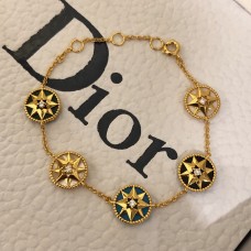 Dior Rose Des Vents Wielokolorowe wisiorki Ore Lucy Star z 18-karatowego żółtego złota, imitacja bransoletki