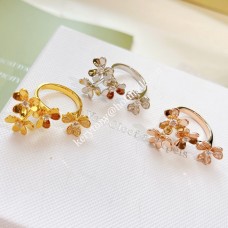 Van Cleef Arpels Frivole Między Pierścionkiem z Żółtego Złota/Białego Złota/Różowego Złota z Diamentem