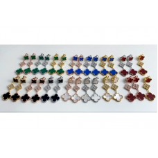 Kolczyki Van Cleef Arpels Magic Alhambra 3 motywy z diamentami