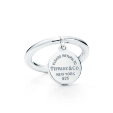 Wisiorek z okrągłą etykietą Return To Tiffany ze srebra próby 925