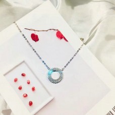 Wisiorek Tiffany Circle z kamieniami szlachetnymi, srebro/14-karatowe żółte złoto, naszyjnik, biżuteria, prezent na Walentynki